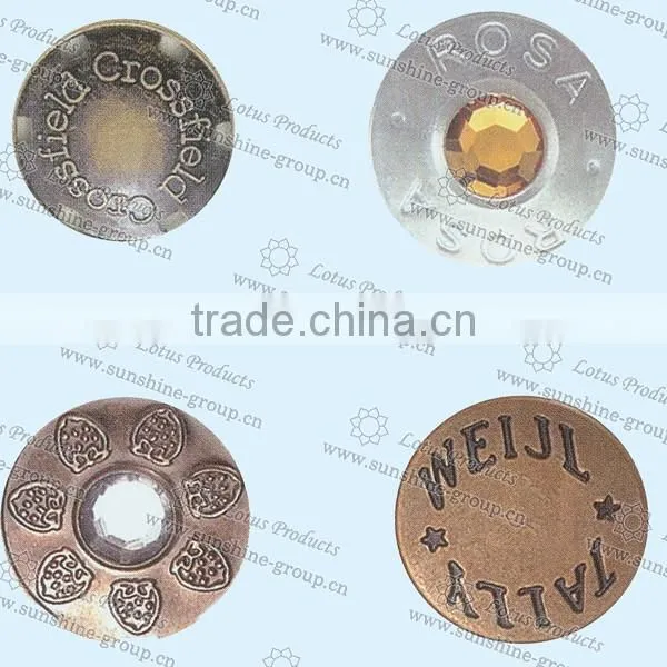 Customized Cheap Good Quality Alloy Garment Button Snap Button Metal Button
