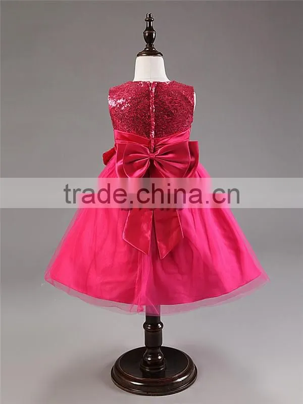 Creazy hot sell Girls Dress Beautiful Princess party dress High Quality wedding dress for Girls with Sequins