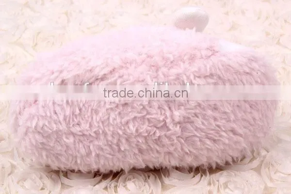 lovely cartoon animal coral fleece baby girl walking shoes