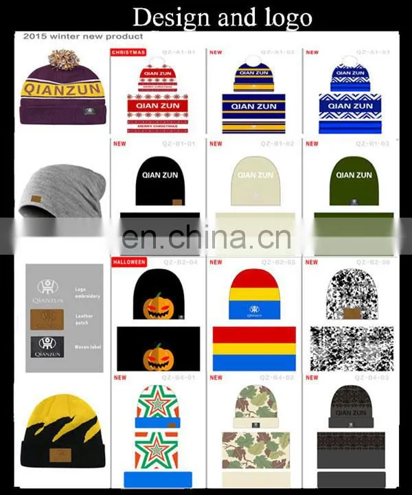 Custom Beanie Logo Red Hat With Yellow Stripe