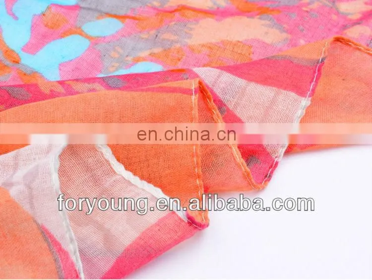 ostrich feather print scarf