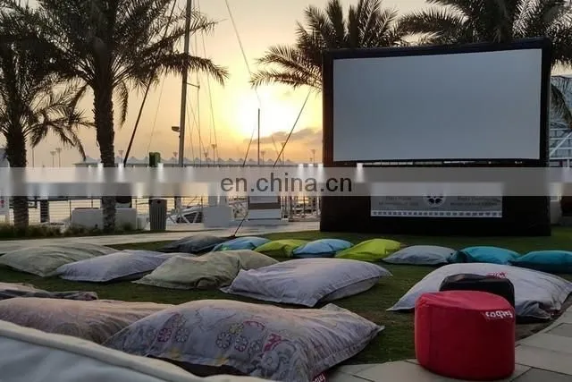 24ft strong inflatable projector open air giant movie screen for film festival