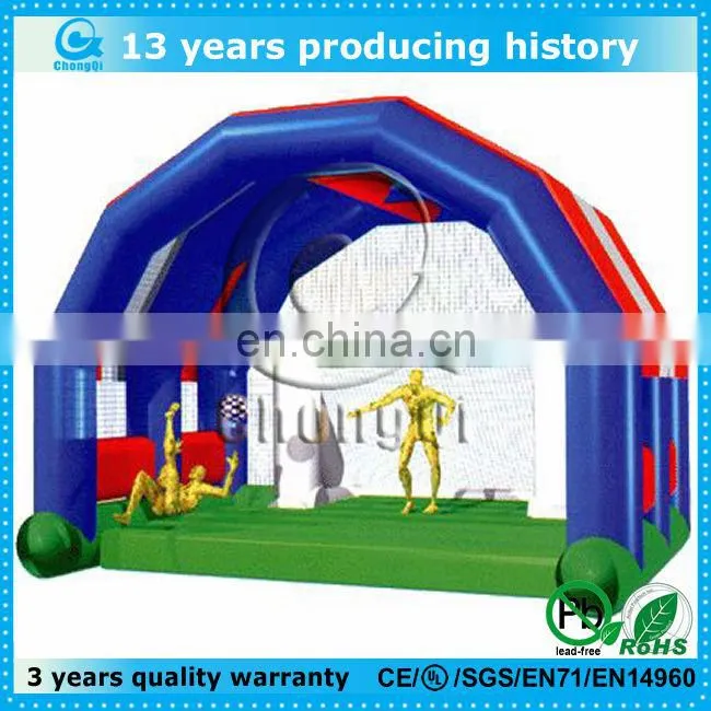 outdoor funny inflatable football shoot games