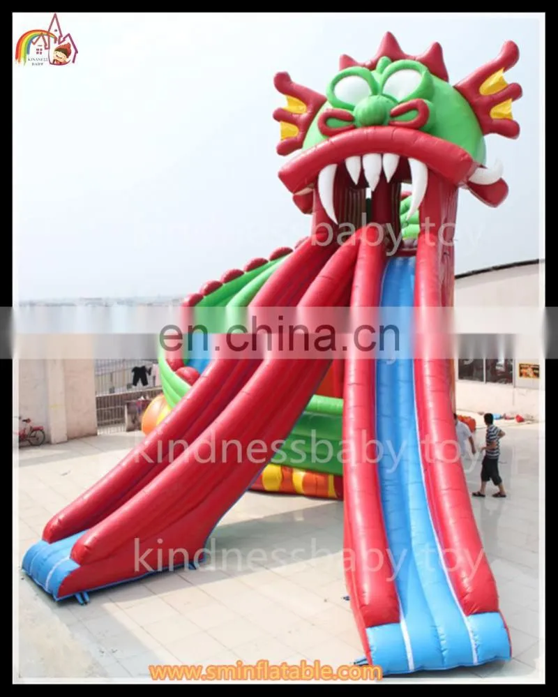 Commercial inflatable water slides,inflatable water pool slide,three lane water park slide for sale