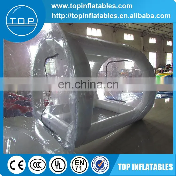 High quality service equipment PVC tarpaulin inflatable clear dome tent