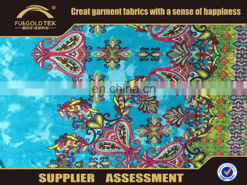 2016 fashion knitting spandex fabric paper printed gold stamp flower fabric in keqiao shaoxing china fullgold