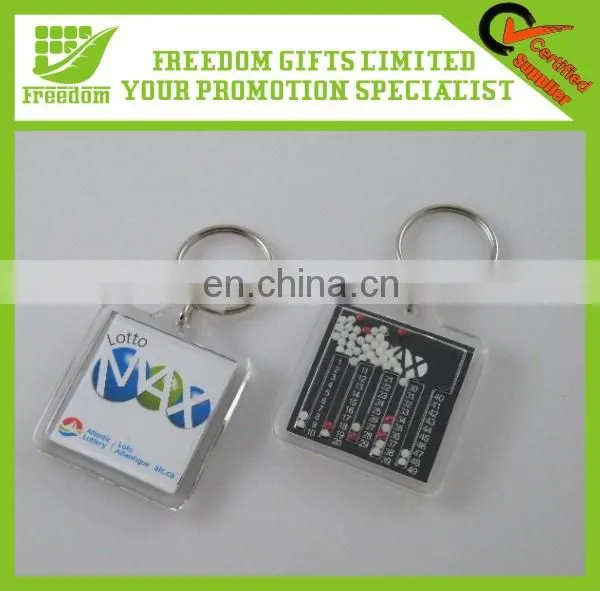 Cheap Promotional Hot Selling Square Acrylic Keychain
