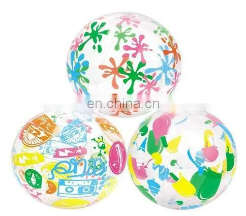 Plastic PVC Inflatable Beach Ball With Logo Printed For Advertision