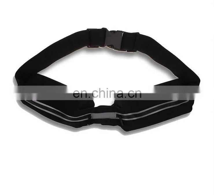 Watertproof Lycra Two Pockets Running Belt Waist Pack
