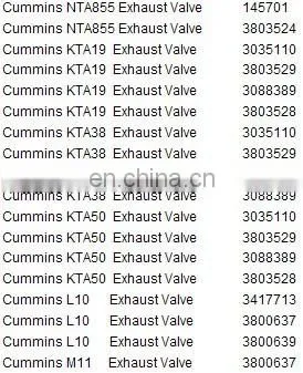 china supply cheap diesel engine parts cummins KTA38 original parts 3052819 valve insert