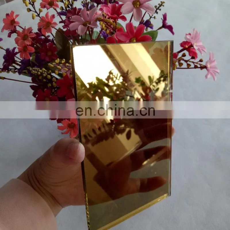 high quality 4mm 5mm 6mm Golden Reflective Glass