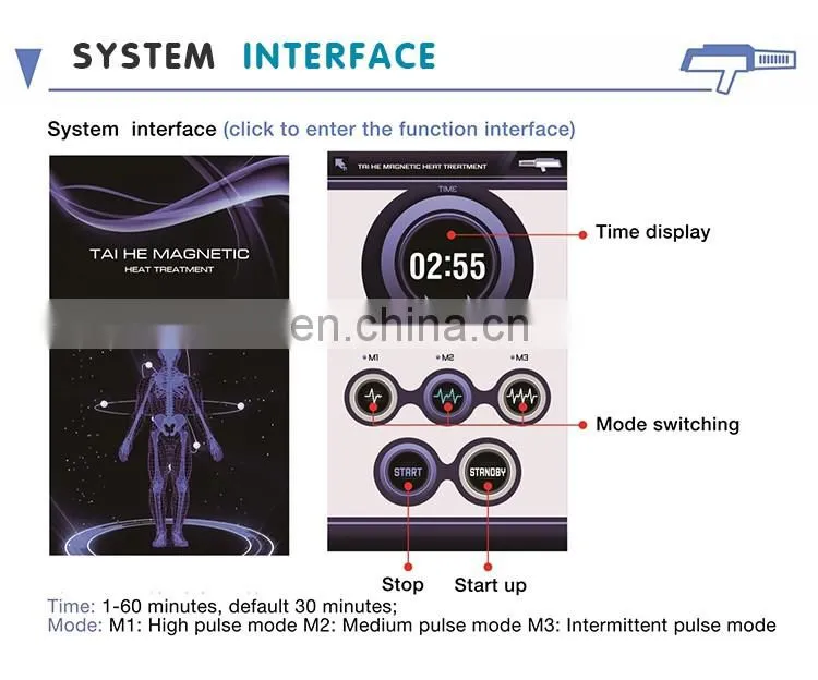 Newest Professional Physical Therapy Titanium Magnetic Waves Back Pain Massage Beauty Machine