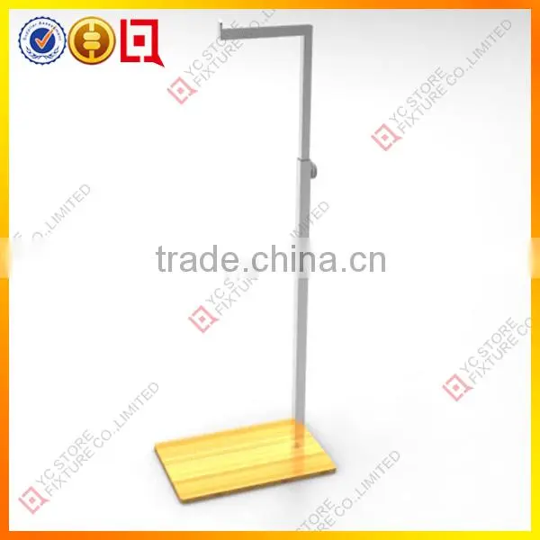 2015 fashion chrome finish metal bag display stand