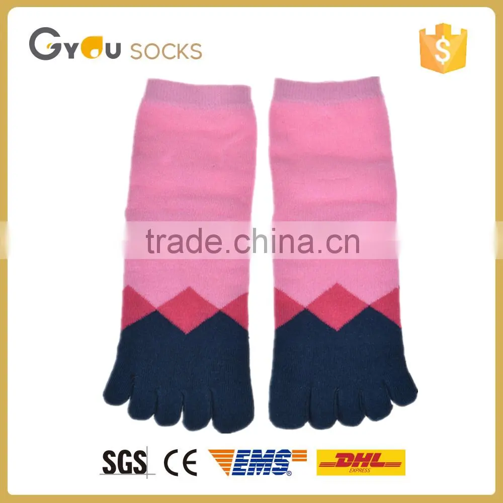 New Fashion 1Pair Women Girl Socks Cotton Five Fingers Toe Ankle Socks Candy Colors High Quality