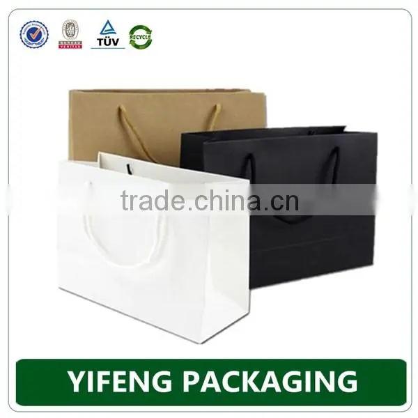 wholesale black white brown custom craft Paper gift bag