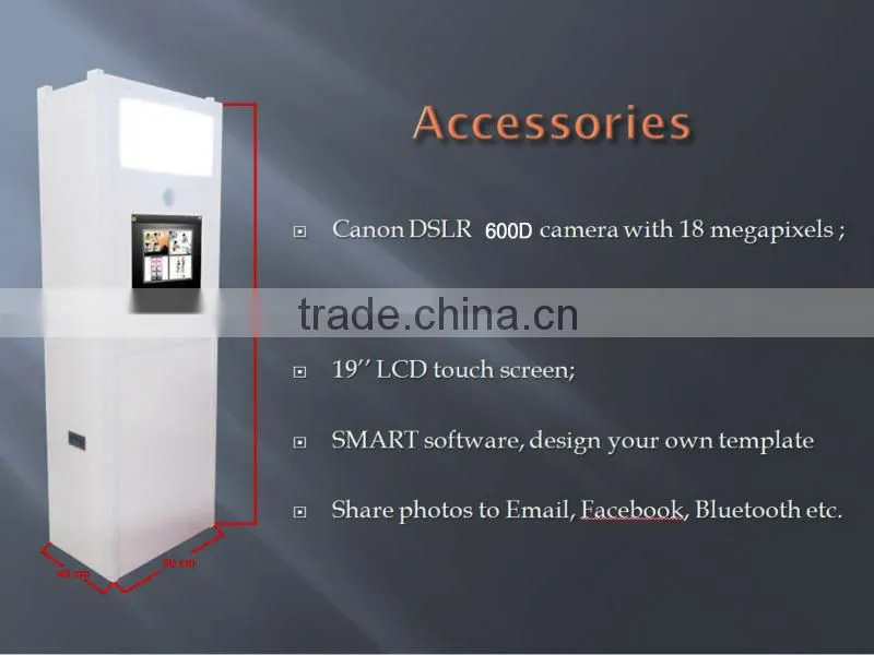 Integrated Photobooth High Quality Design Wedding Photo Kiosk for Rental