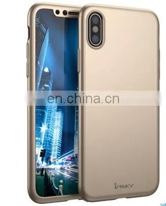 Newest ipaky 360 Case Full Body Protective with tempered Glass Phone Case for iPhone 8