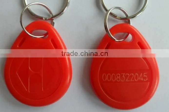 custom waterproof blue plastic em marin 125khz rfid key tag