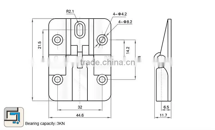 Supply factory price Bevel Fillet pivot hinges