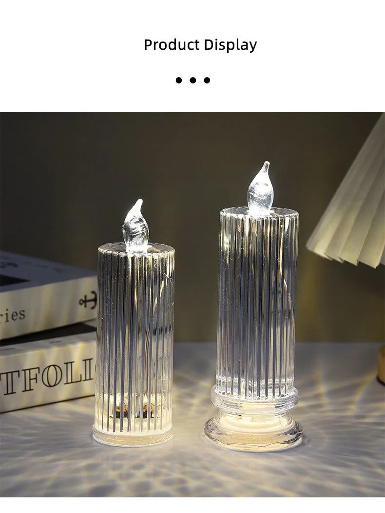 Led Electronic Candle Light Living Room Dining Table Scene Layout Led Night Light
