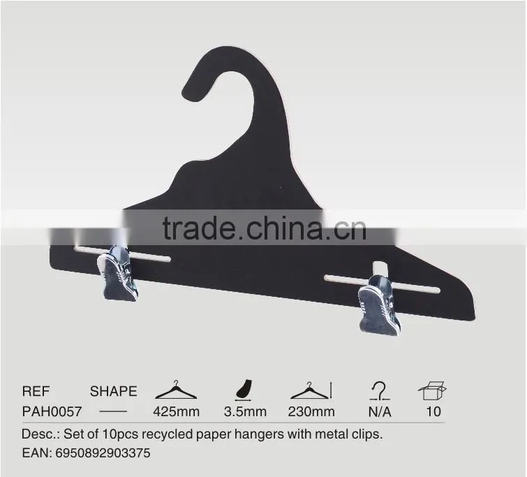 black pant hanger with clip