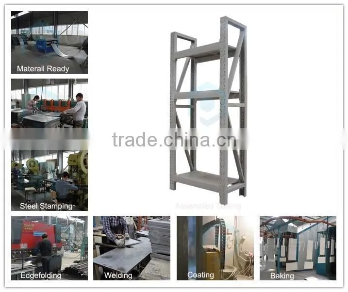 Garment Factory metal racking estante metalico steel storage shelving supermarket warehouse storage shelf with 3 tiers