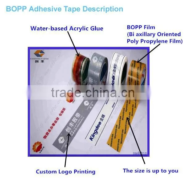 2inch 50m 50mic -Yellow tape black logo printed tape