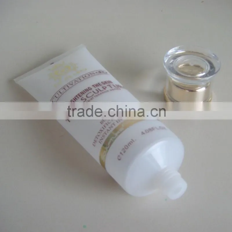 Clear Plastic Packaging Tubes with Acrylic Cap,facial Cleanser Tube,120ml