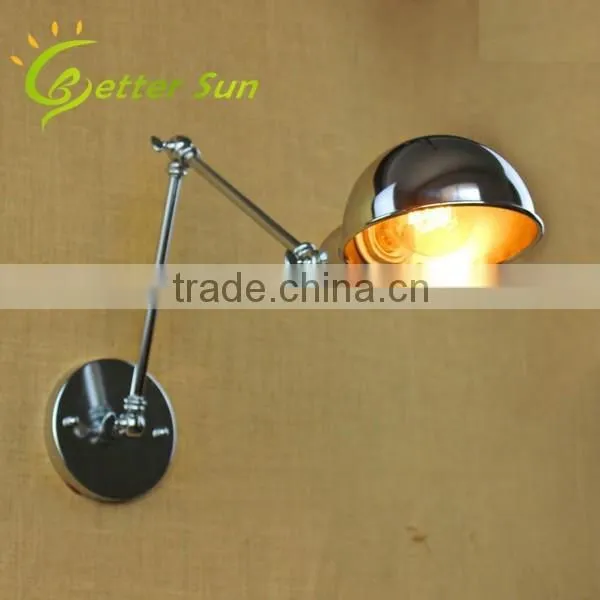 Adjustable Machine Arm Chrome Finished Corridor Wall light for Home