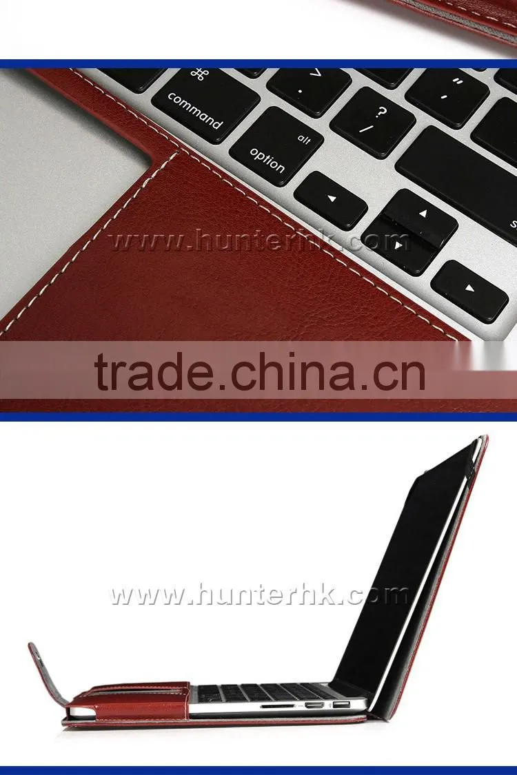 Turquoise PU Leather Sleeve Bag For Macbook Retina