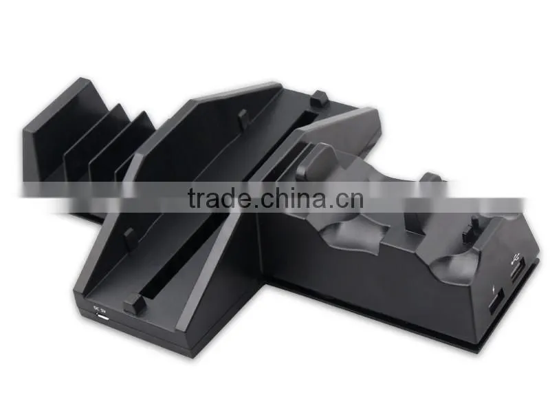 For PS4 Gamers Disk Tower and dual Charger dock with cooling fan