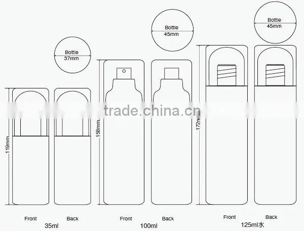 classic round acrylic lotion bottle china supplier white plastic bottle and make up