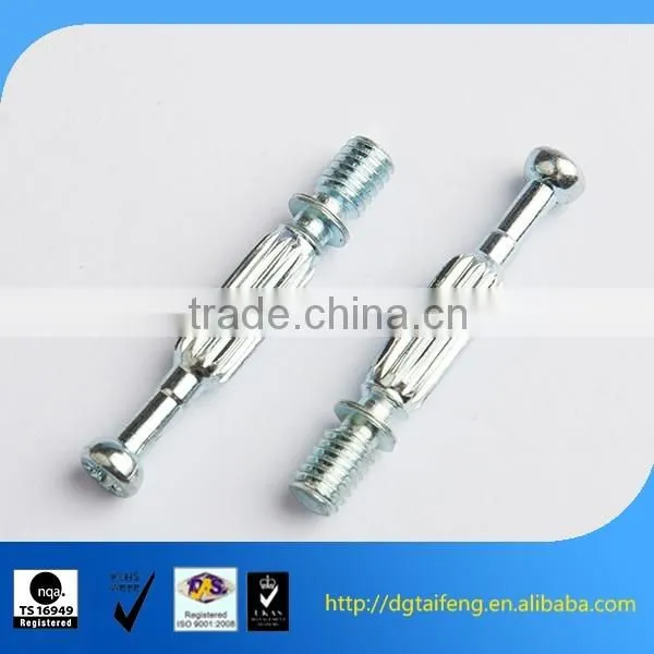 Steel knurled ball stud fasteners