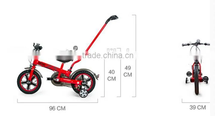 RASTAR wholesale 12 inch mini children bike with handle rod for 2016 kids bike