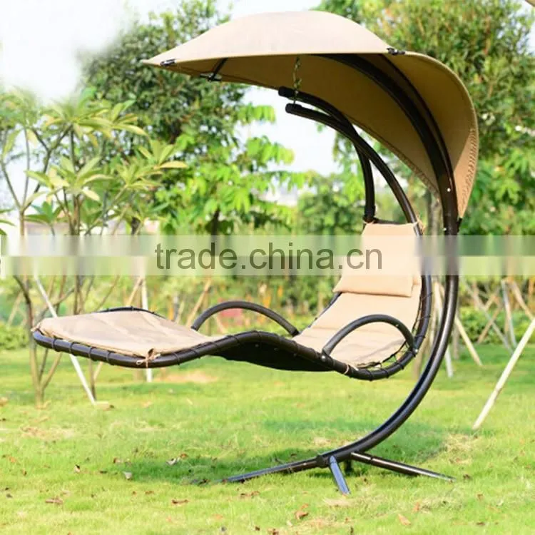 Indoor And Outdoor Swing Hammock Wrought Iron Sun Lounger With Canopy Balcony Swing Travel Sun Pool Lounger