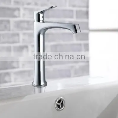 Long Neck Hand Wash Single Hole Mounted Bathroom Tap