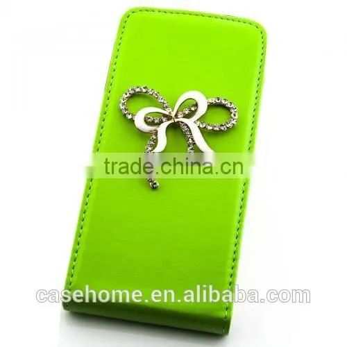 for ZTE Z819 New Luxury Bow Design Flip Wallet Style Case Bling Cover Case