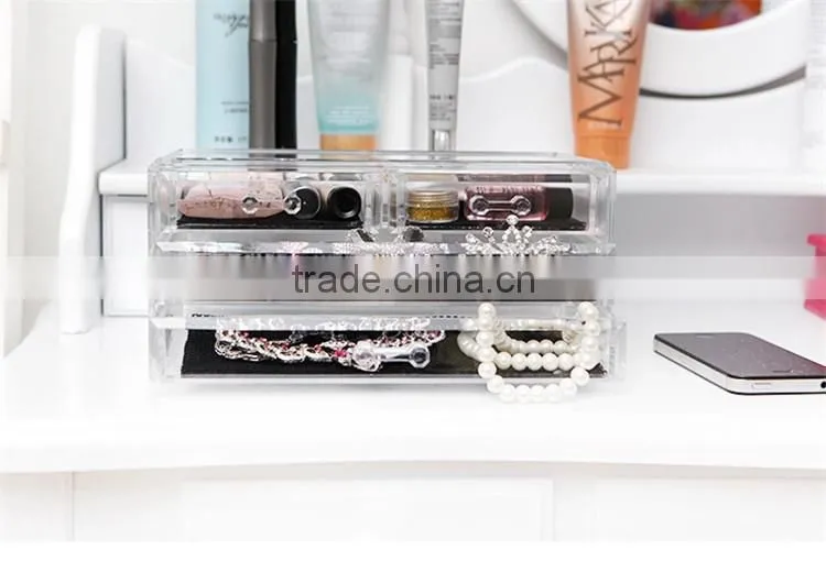 transparent drawer type cosmetic Display Box