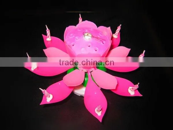 lotus(flower) birthday music candle