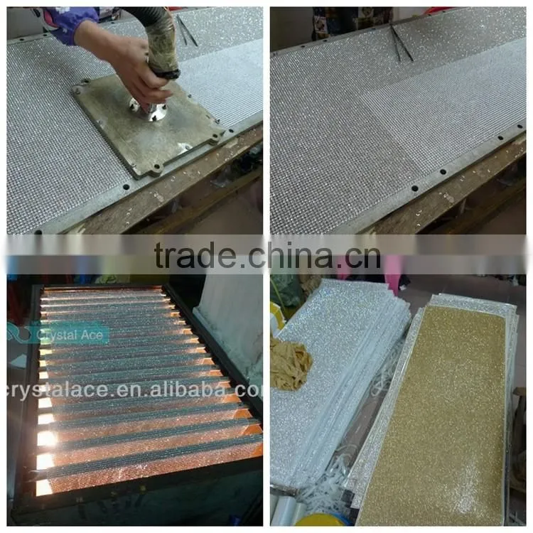 120X45cm ALUMINUM MESH RHINESTONE WITH GLUE BACK HOT FIX