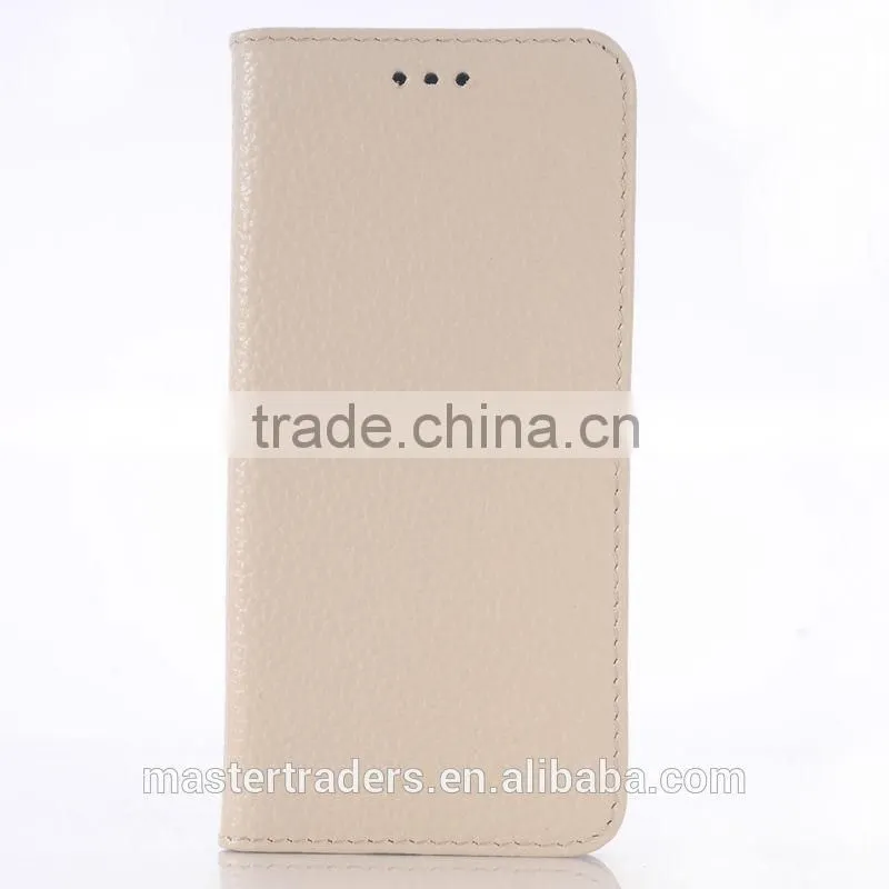 Cheap Litchi Grain Wallet Flip Real Genuine Leather Case For HTC One M9 MT-3090