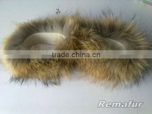 HOT SELLING RACCOON FUR STRIPS FOR GARMENT HAT