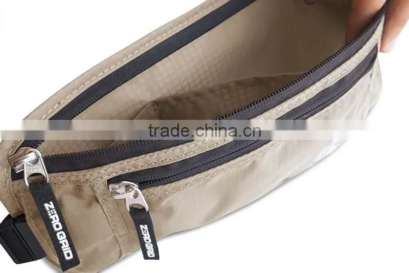 Waterproof Nylon Travel Money Belt RFID Blocking Wallet & Passport Holder