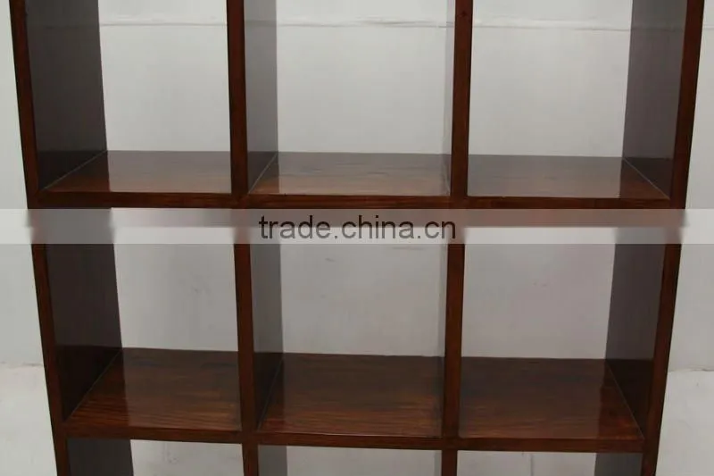 brown book shelf
