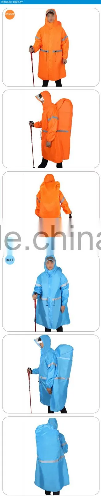 Outdoor mountaineering travel super light backpack cover connected raincoat