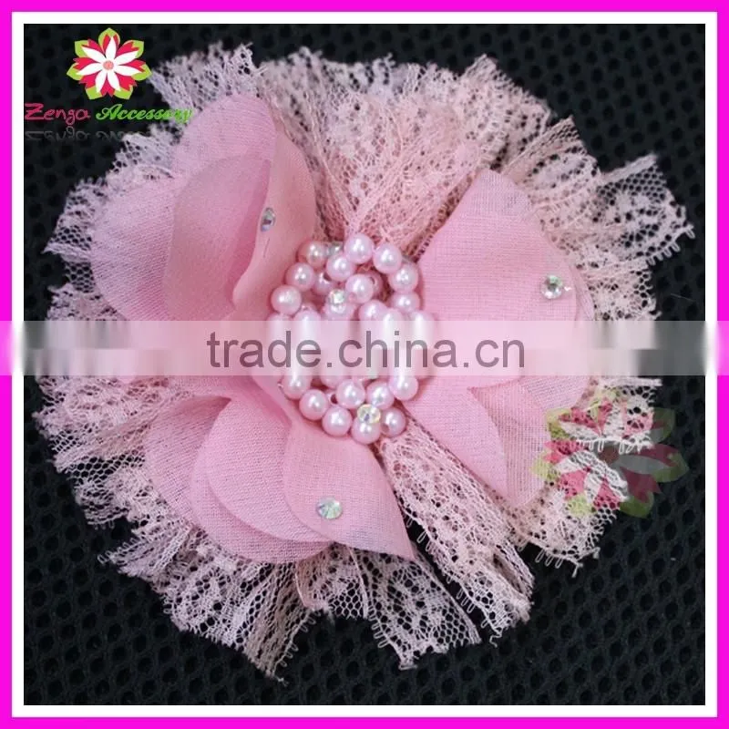 Layers silk flower, silk fabric flower for hair, silk flowers for clothes
