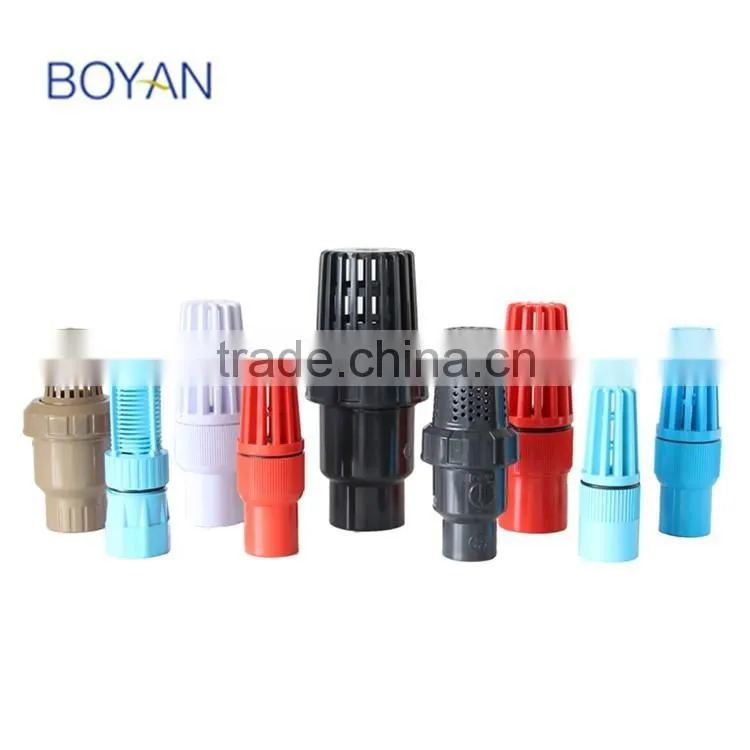 China Suppliers BOYAN Taizhou HuangYan Plastic PVC Plastic Price Foot Valve