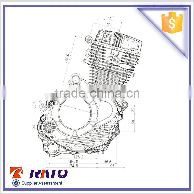 200CC 4 Stroke mtorcycle oil cooled engine for sale