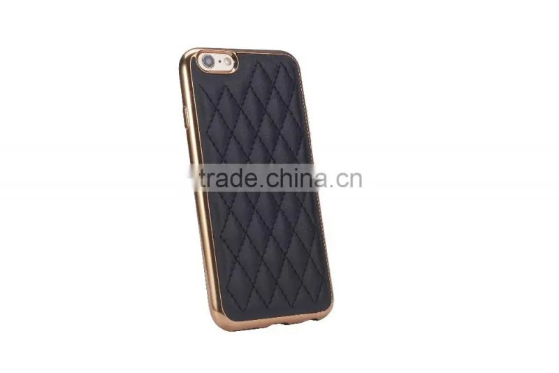 factory supply Soft TPU golden electroplating back cover for iphone6s