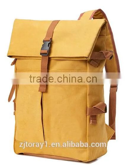 Fashion Cheap Plain Cotton Backpack School Book Bag for Teenagers